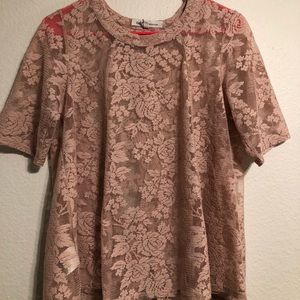 Pink Lace Top
